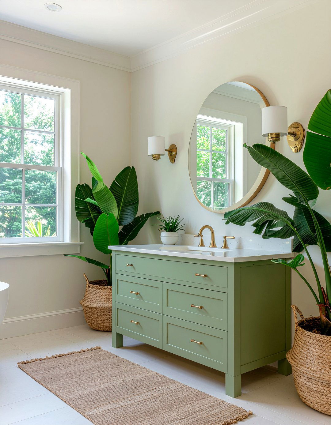 Ivory and green bathroom - 30 ivory bathroom ideas