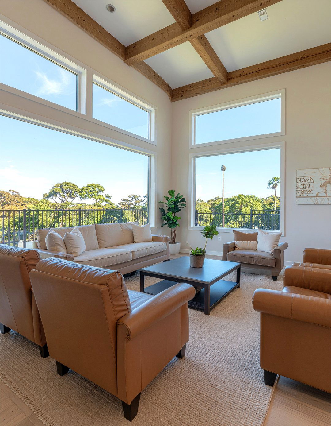 Ivory and leather living room - 30 ivory living room ideas