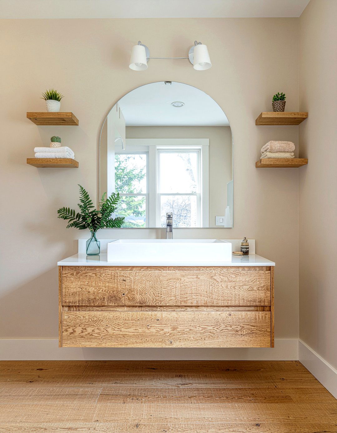 Ivory and wood bathroom - 30 ivory bathroom ideas