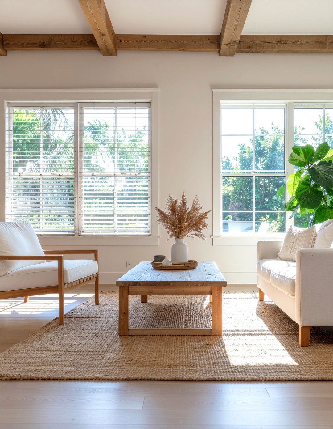 Ivory and wood living room - 30 ivory living room ideas