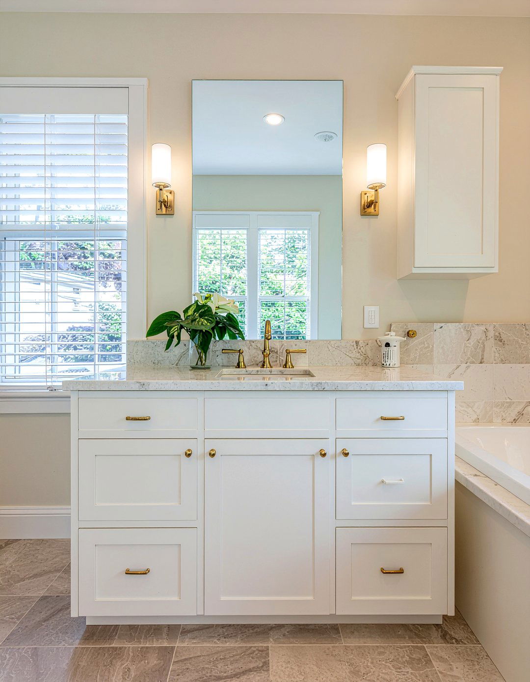 Ivory bathroom cabinets - 30 ivory bathroom ideas