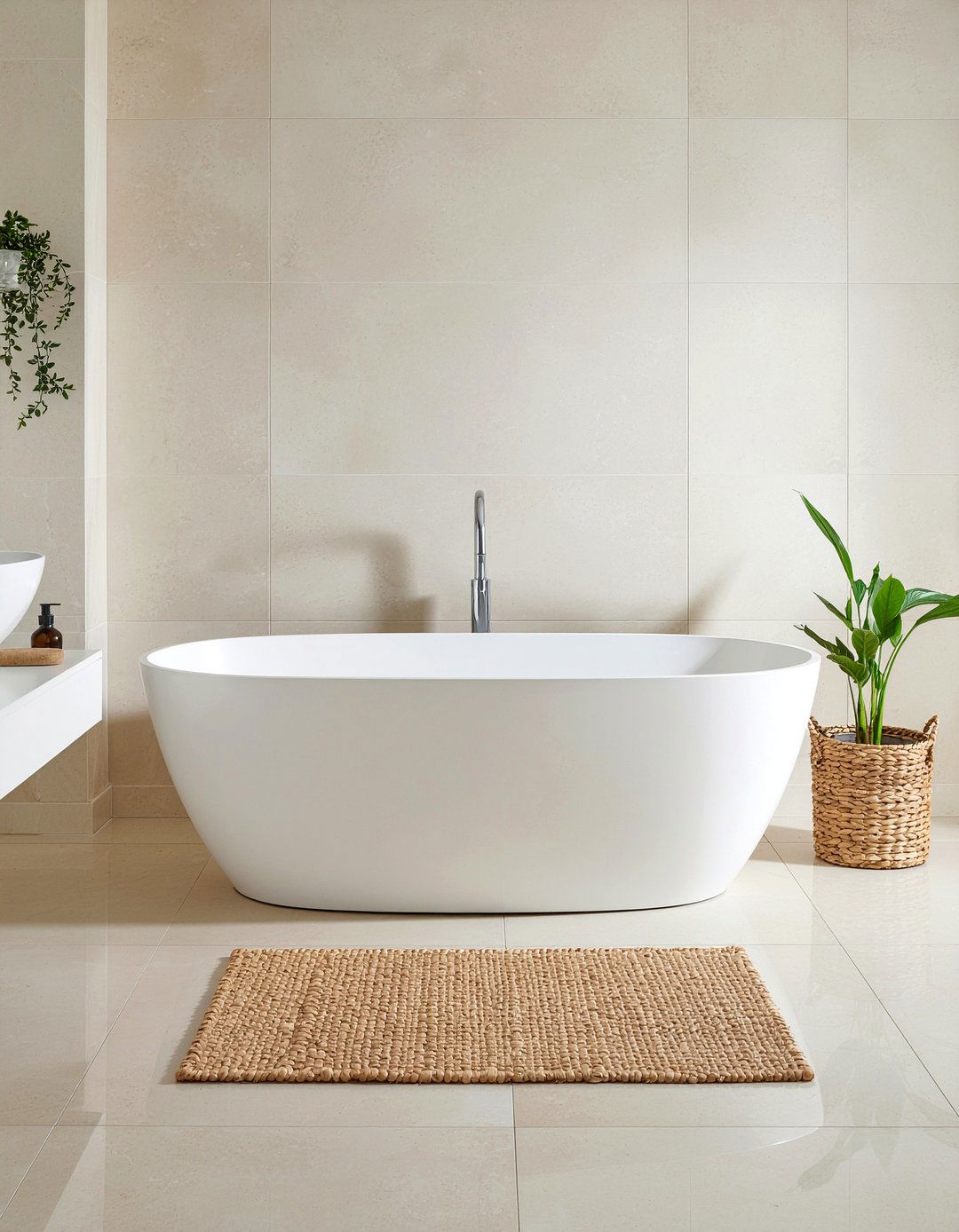 Ivory freestanding tub - 30 ivory bathroom ideas