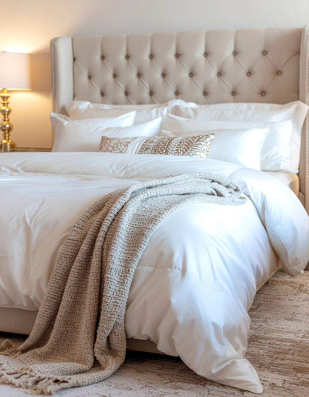 Ivory satin bedding set - 30 bedroom satin bedding ideas