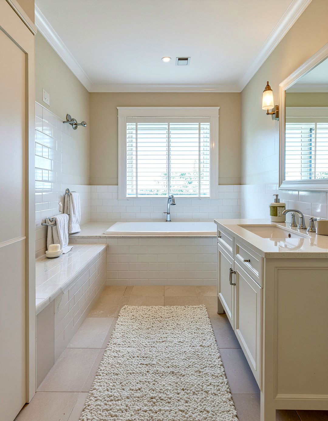Ivory textured bathroom - 30 ivory bathroom ideas