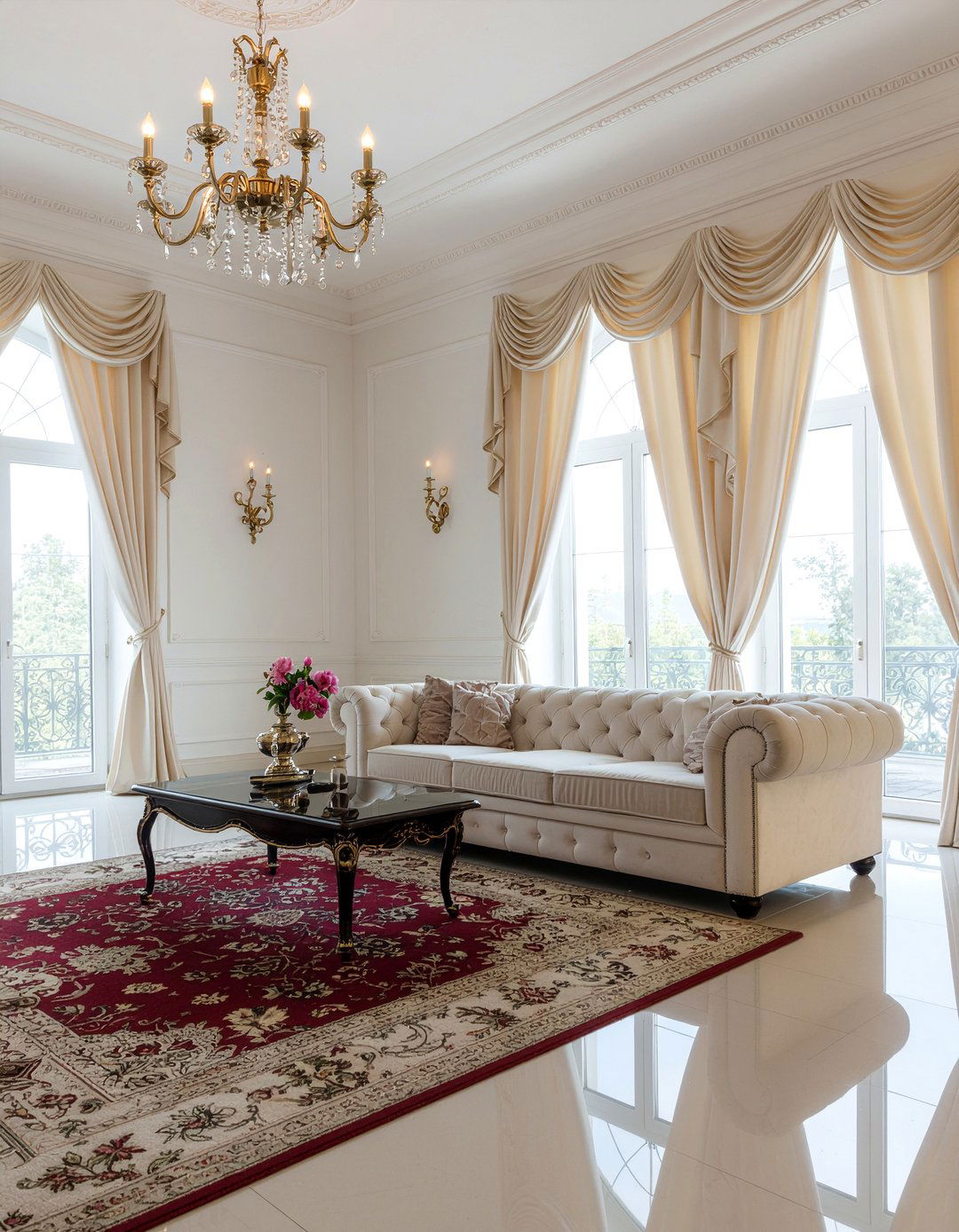 Ivory velvet living room - 30 ivory living room ideas