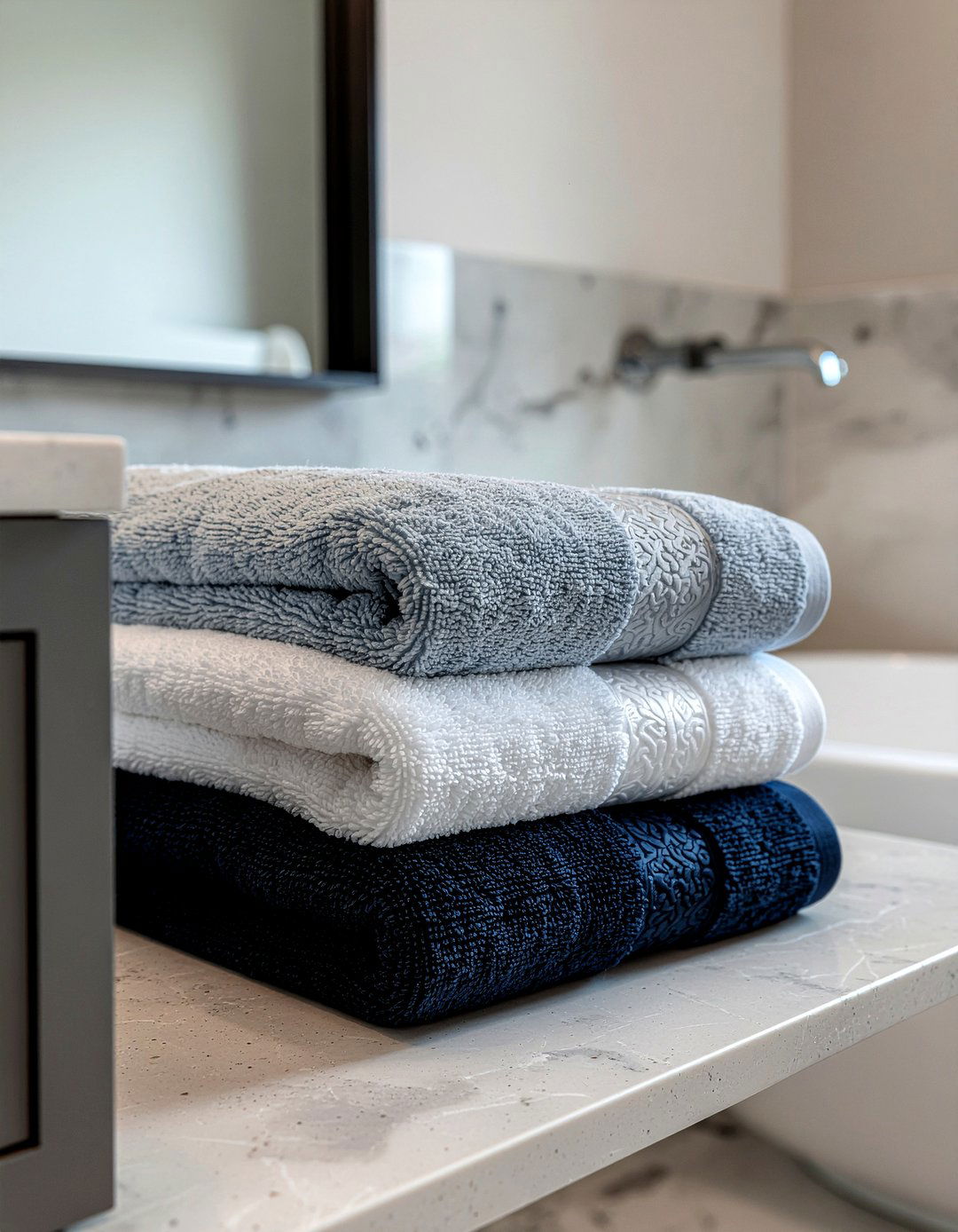 Jacquard pattern bath towels - 30 luxury bath towel ideas