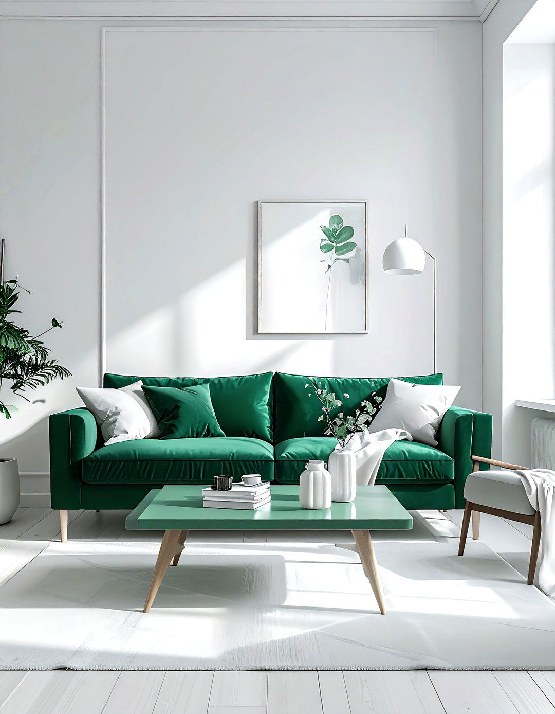 Jade Green Scandi Furniture - 30 scandinavian green living room ideas