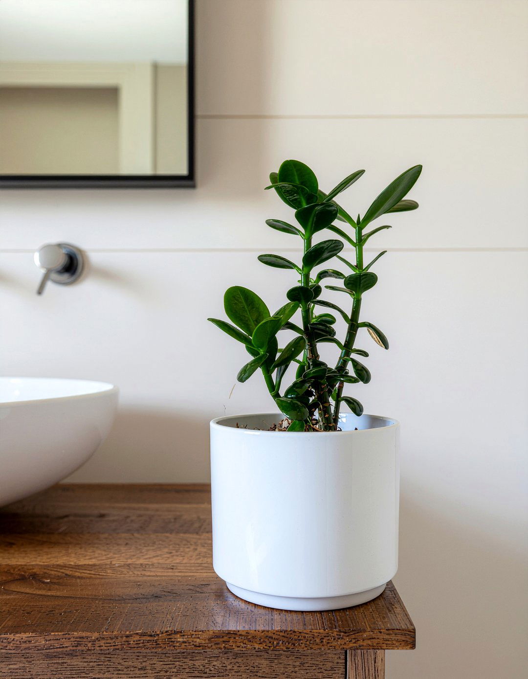 Jade Plant Bathroom Accent - 30 bathroom succulent ideas
