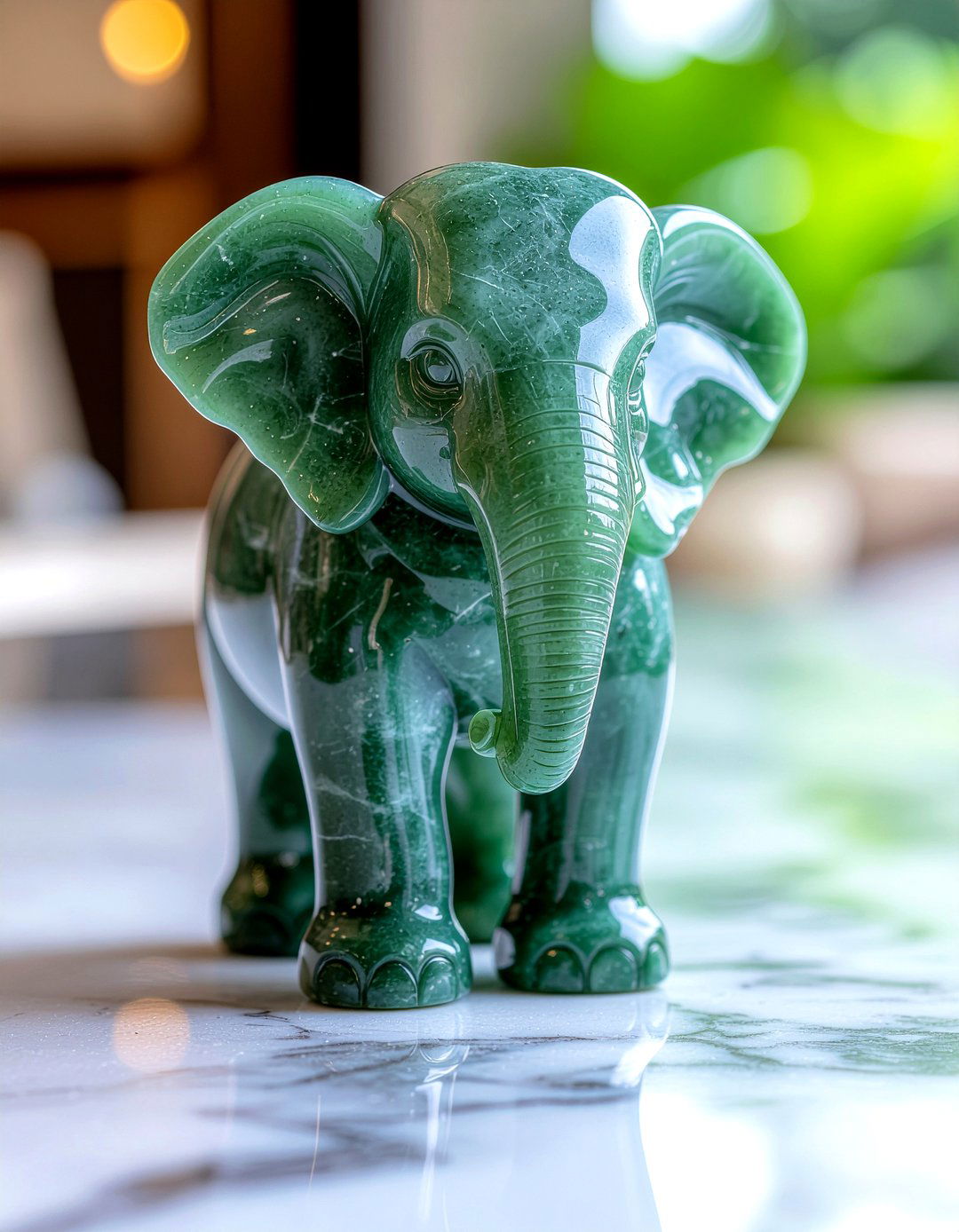 Jade elephant statue - 30 figurine ideas