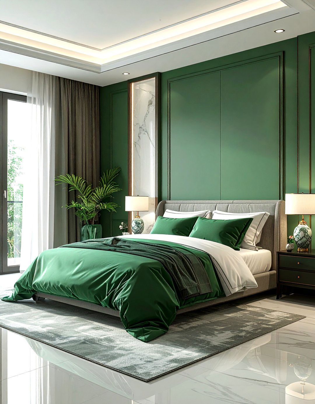 Jade green bedroom - 30 cool green bedroom ideas