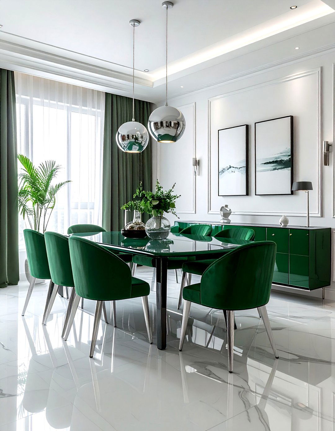 Jade green dining room - 30 cool green dining room ideas