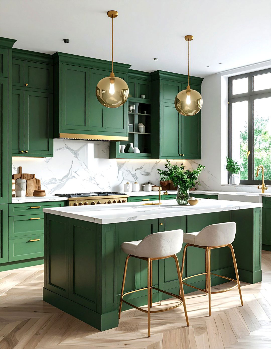 Jade green kitchen - 30 summer kitchen ideas