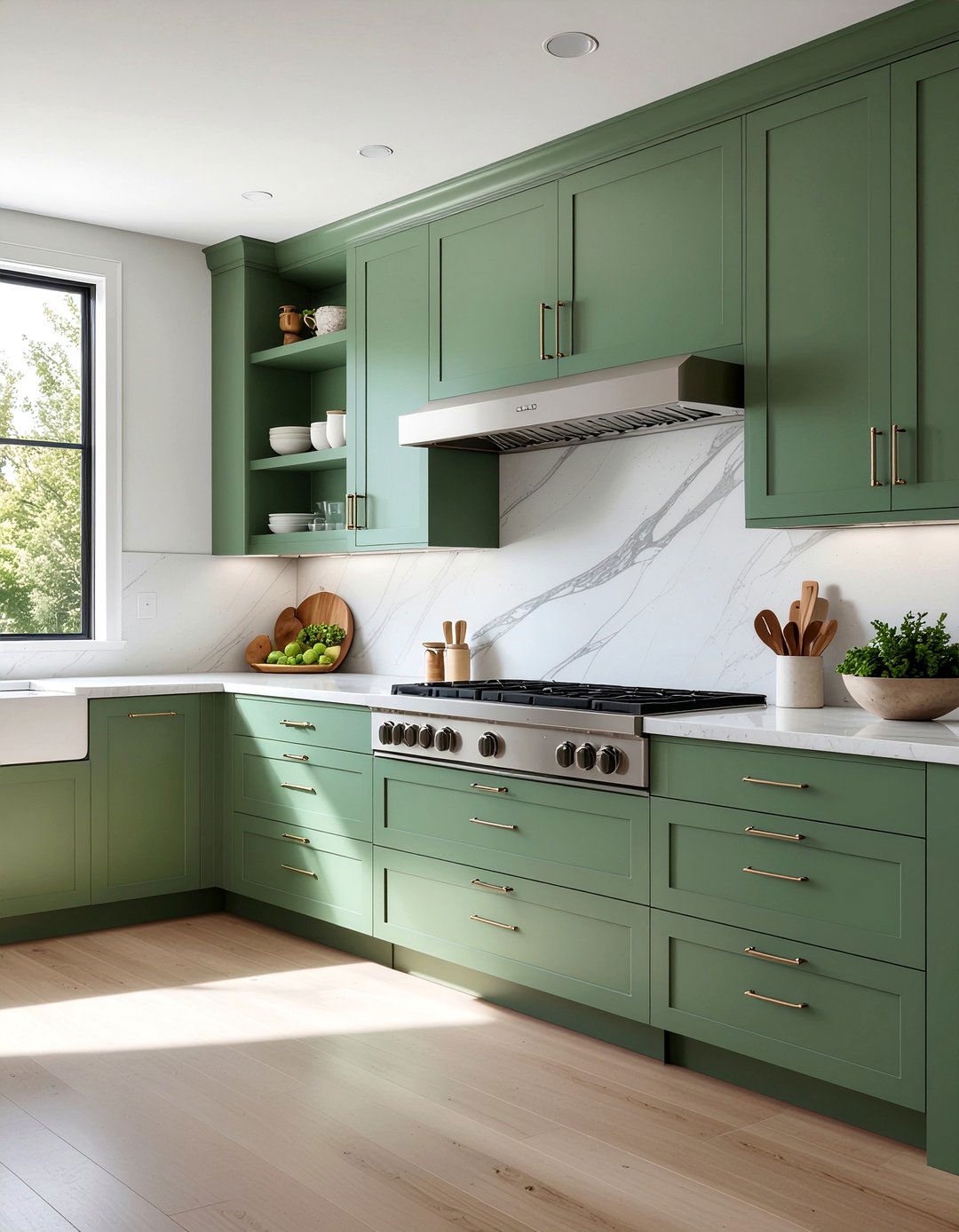 Jade green kitchen cabinets - 30 green kitchen cabinet ideas