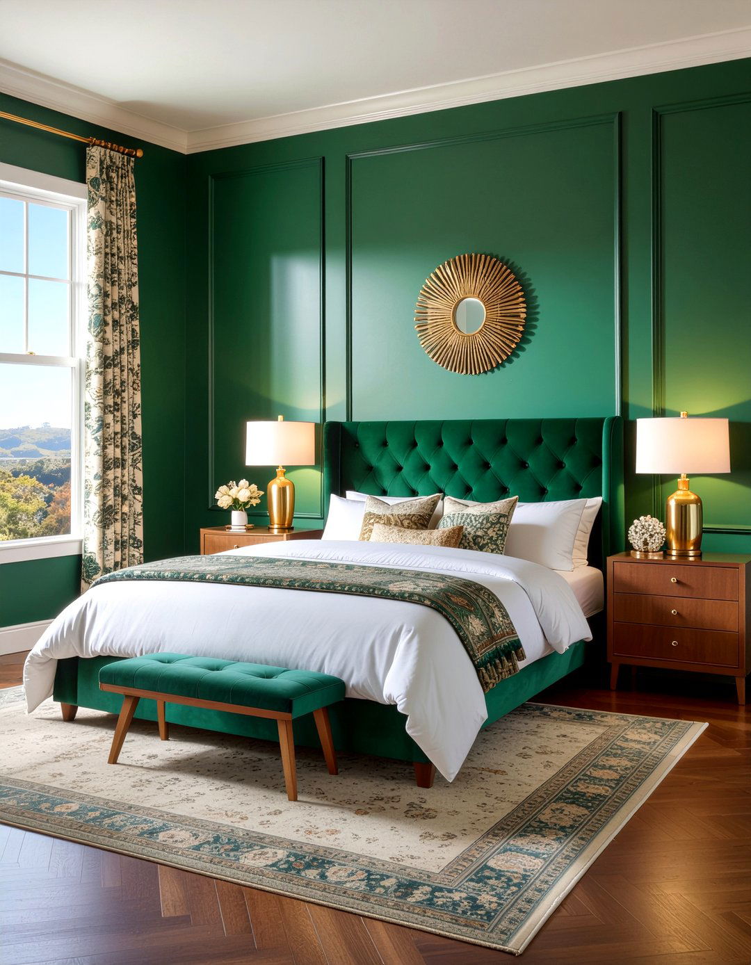 Jade green walls - 30 bedroom green walls