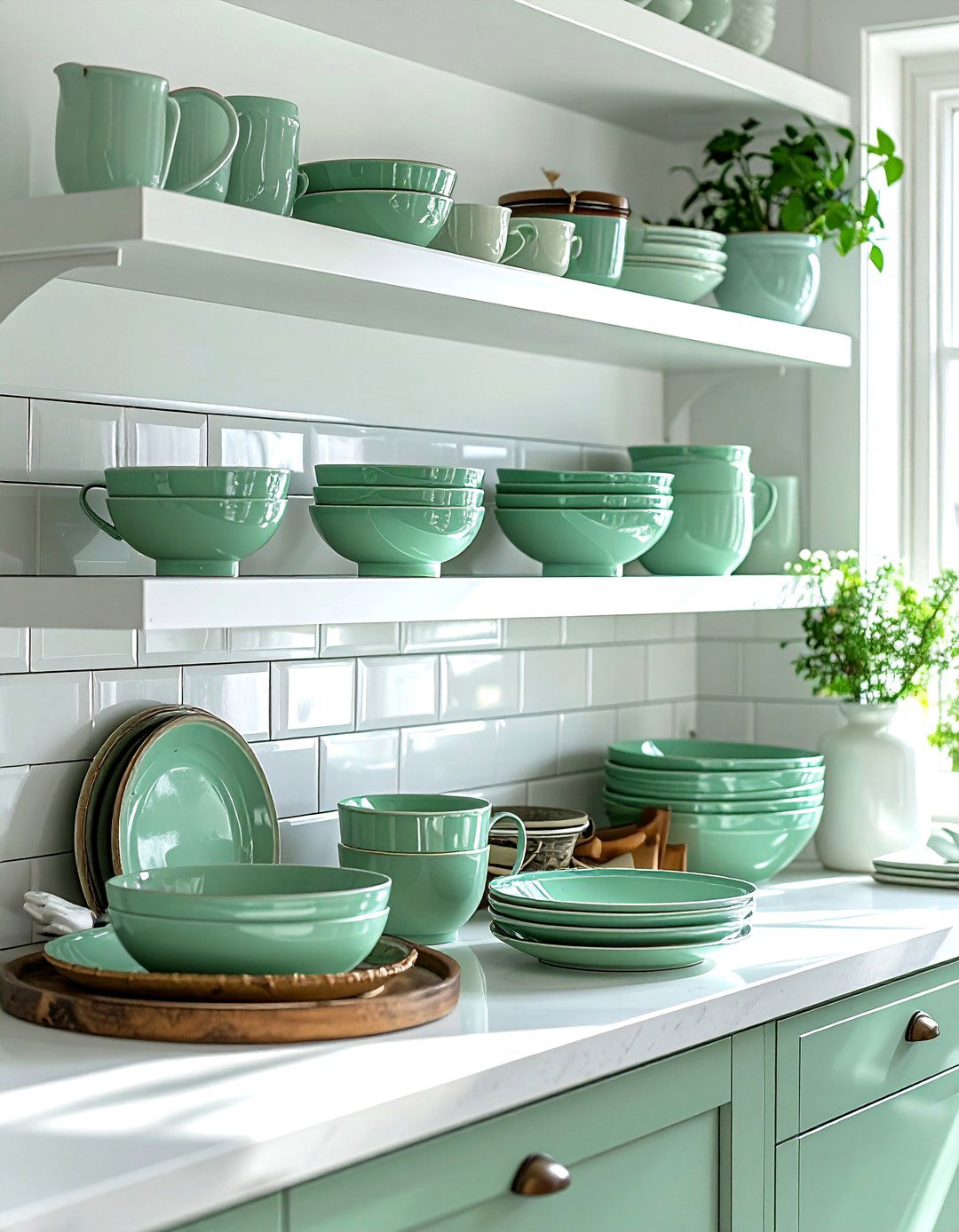 Jadeite Kitchen Styling - 30 vintage collection display ideas