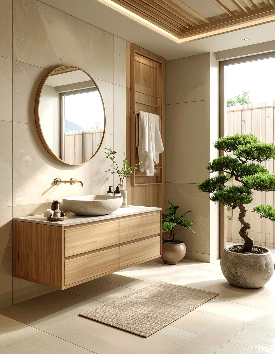 Japandi Bathroom - 30 bathroom room settings