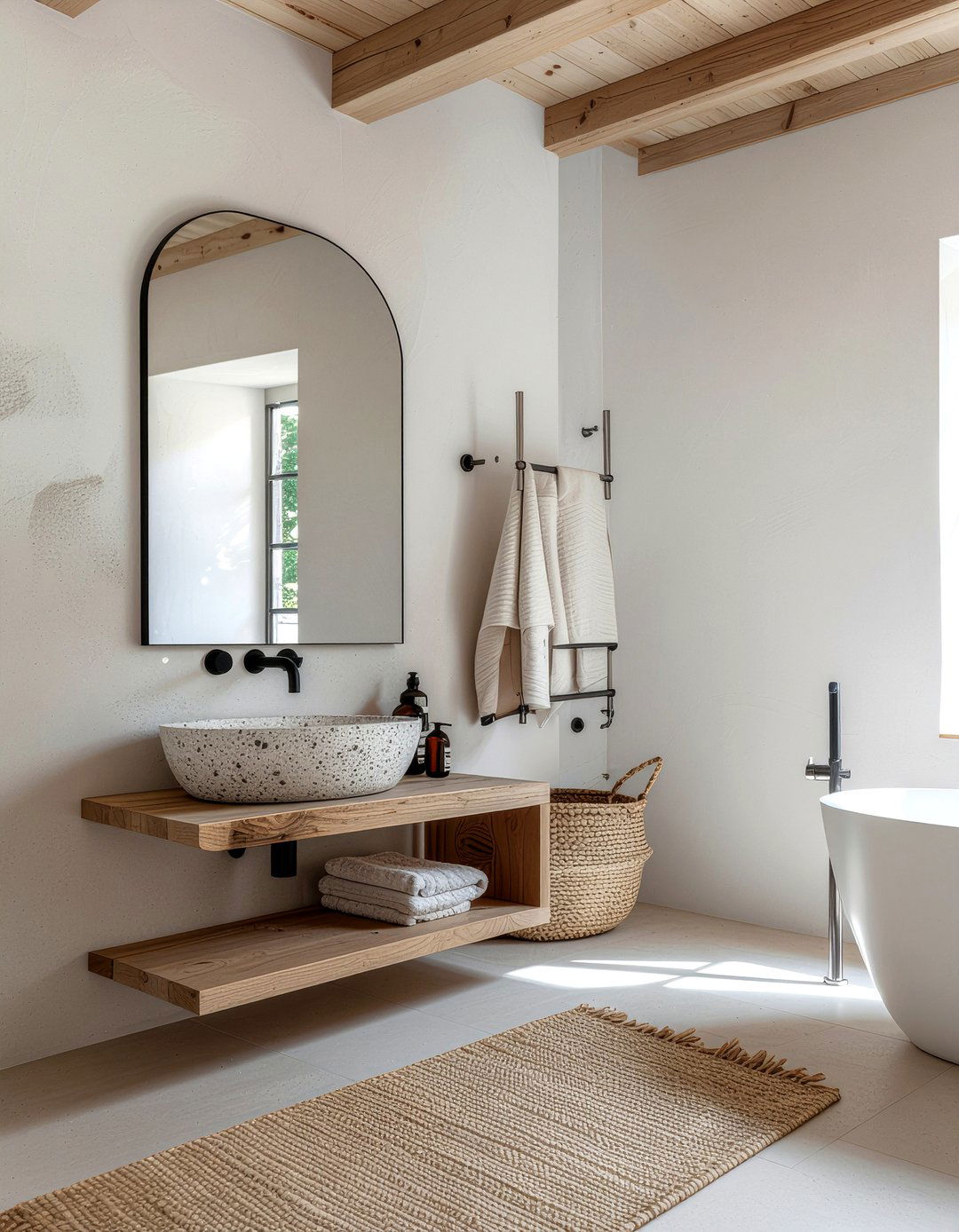 Japandi Bathroom - 30 bathroom style mixing ideas
