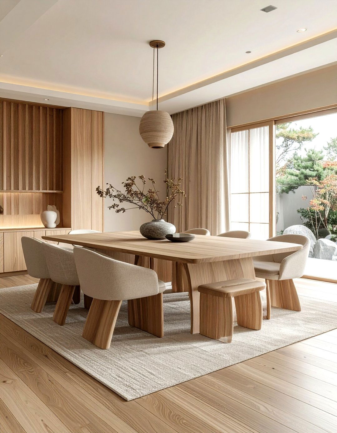 Japandi Beige Dining Room - 30 beige dining room ideas