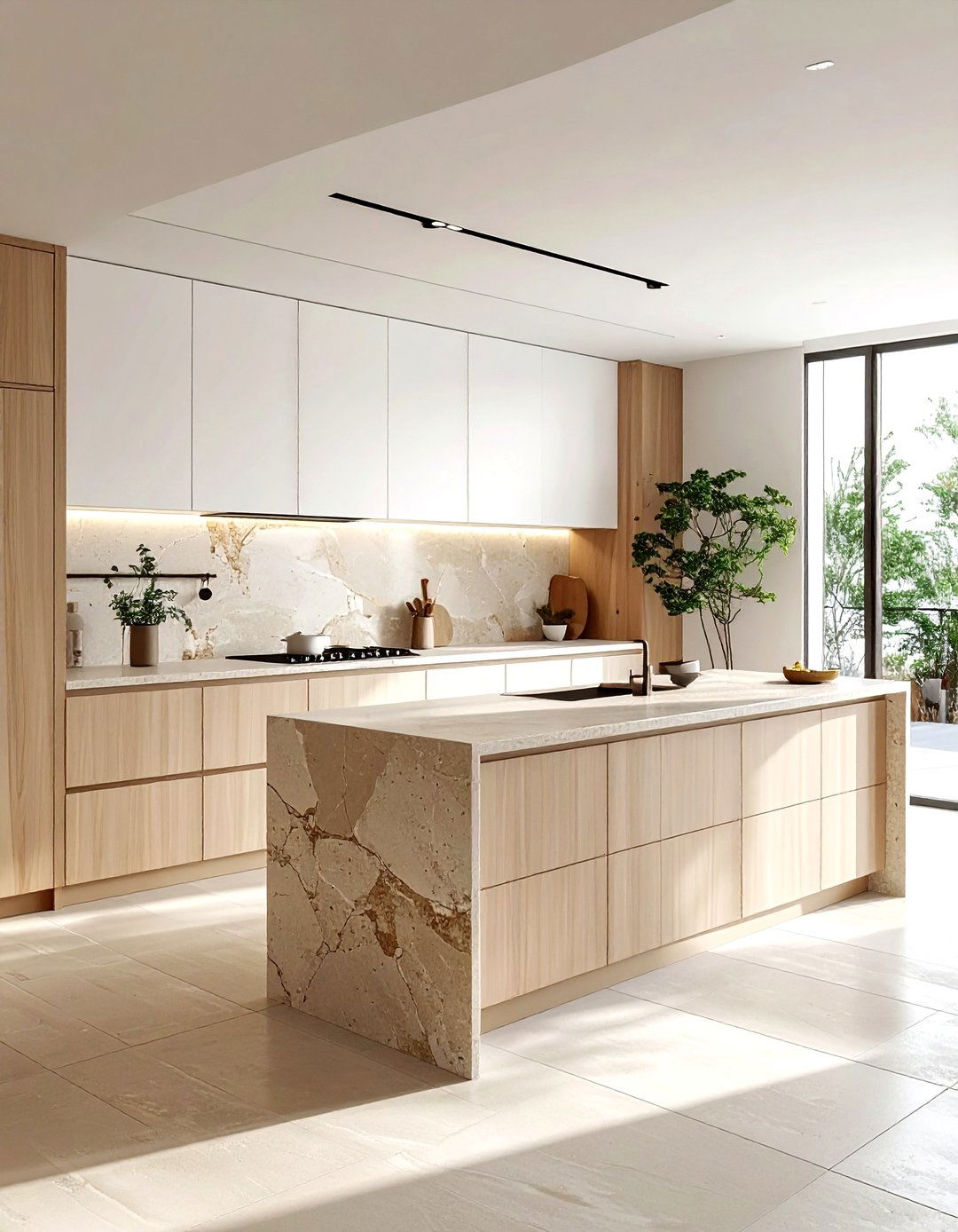 Japandi Beige and White Kitchen - 30 beige and white kitchen ideas