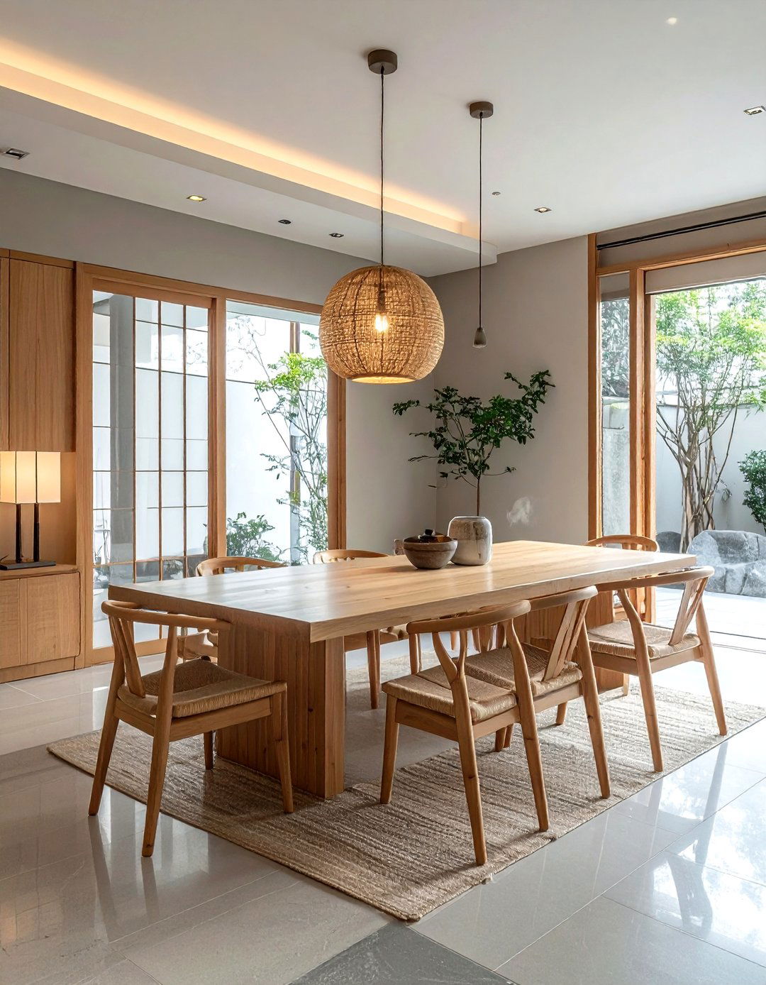 Japandi Dining Room - 30 attention-grabbing dining room ideas