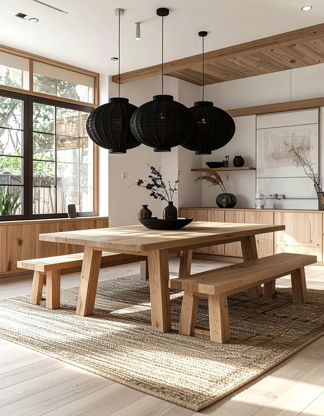 Japandi Dining Room - 30 black chandelier dining room ideas