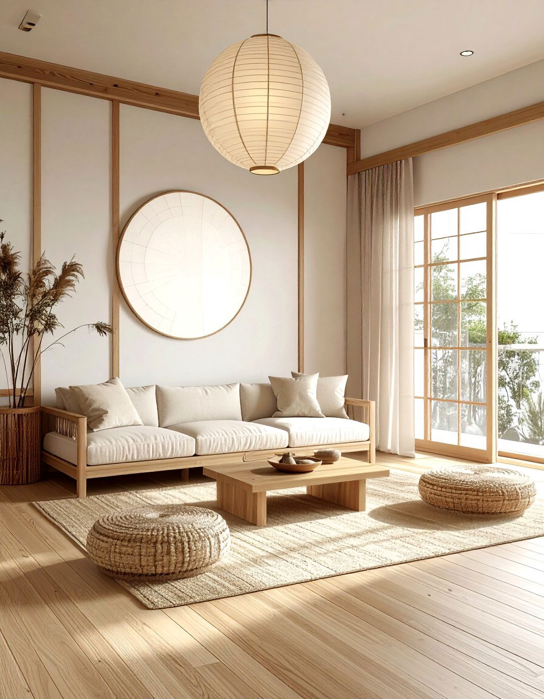Japandi Living Room - 30 home design ideas