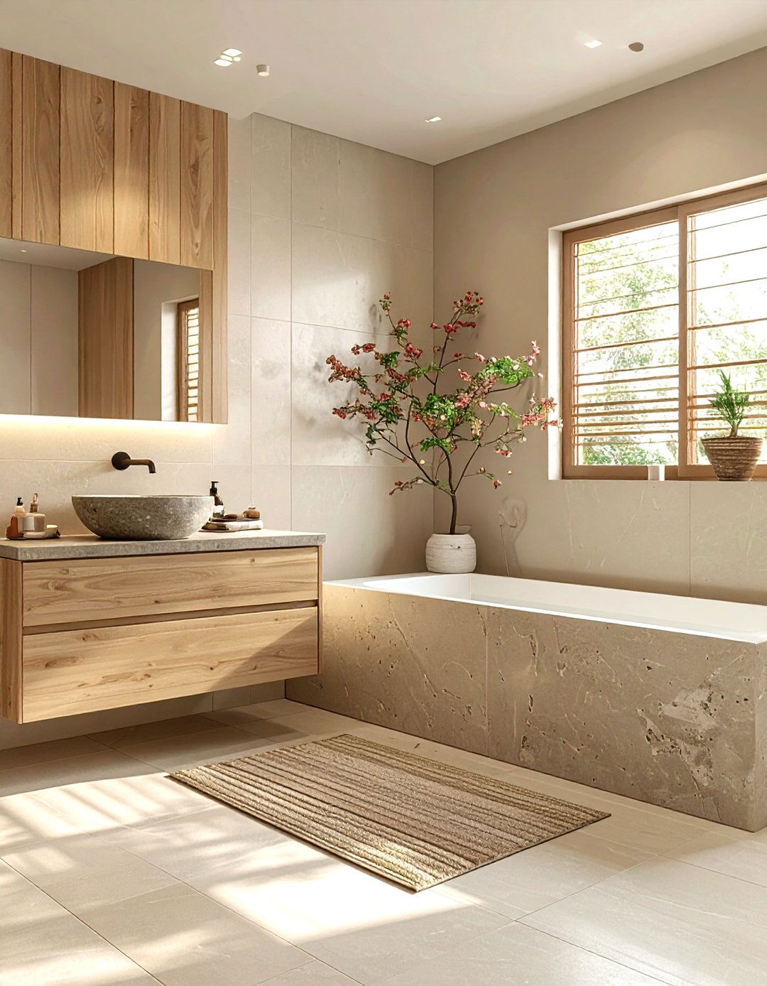 30 Chic Warm Neutral Bathroom Ideas for Modern Living