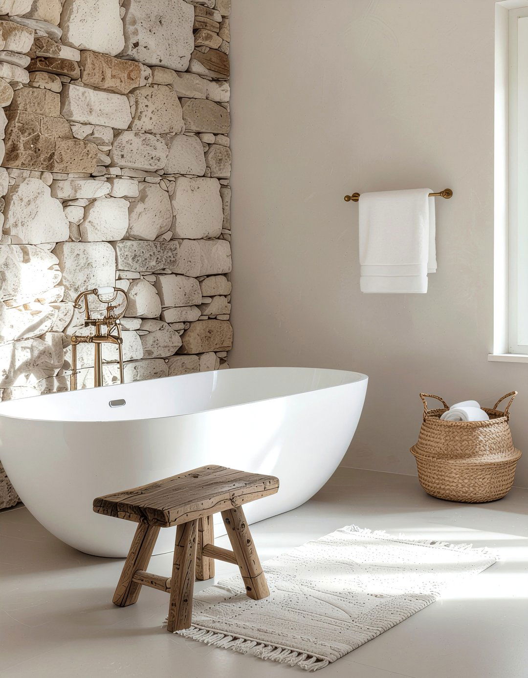 Japandi bathroom vintage accessories - 30 bathroom era mixing ideas