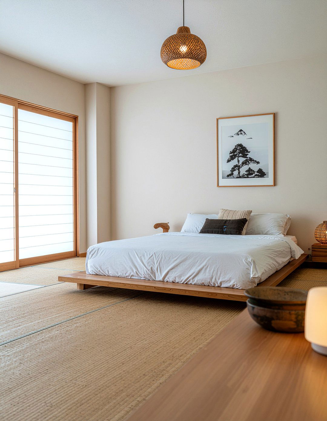 Japandi bedroom - 30 bedroom makeover ideas