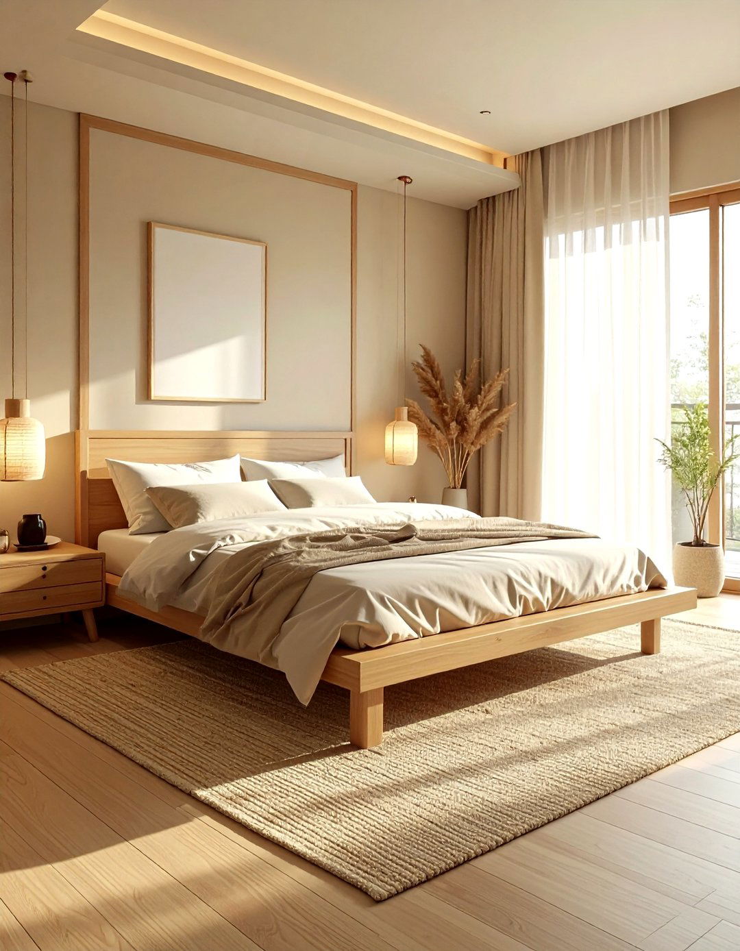 Japandi beige bedroom - 30 contemporary beige bedroom ideas