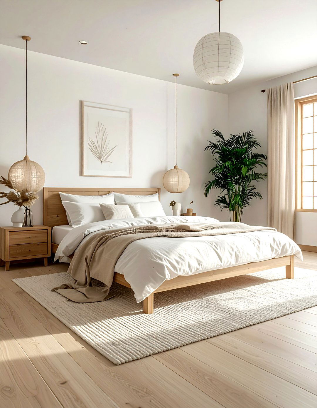 Japandi cream bedroom sanctuary - 30 cream bedroom decor ideas