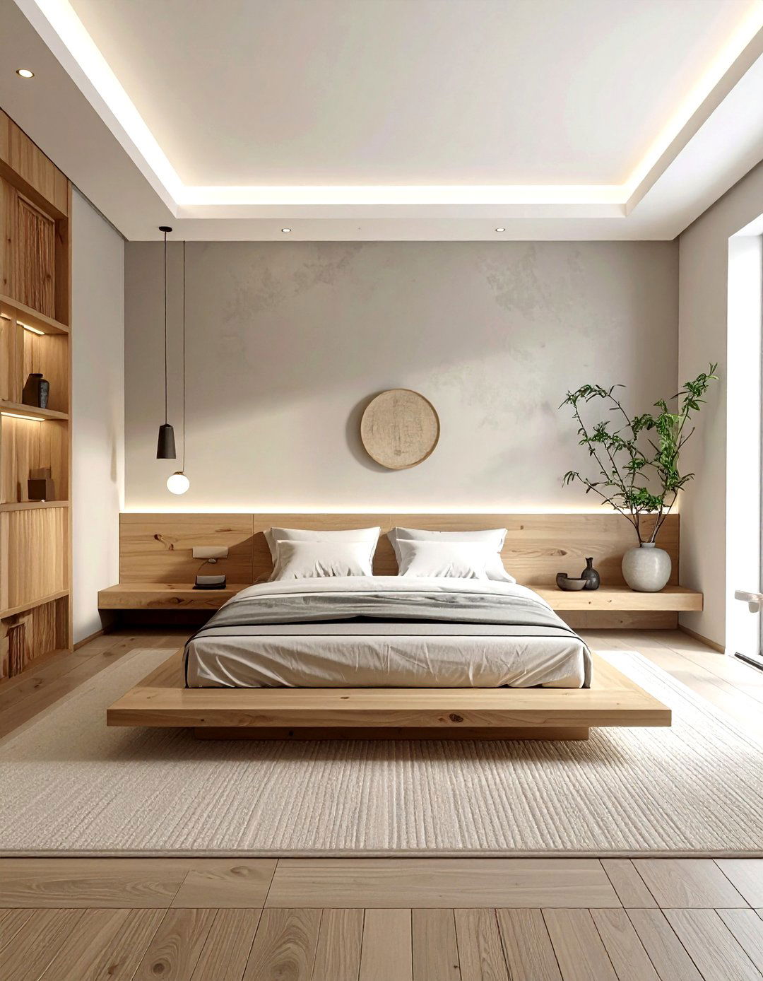 Japandi grey bedroom - 30 minimalist grey bedroom ideas