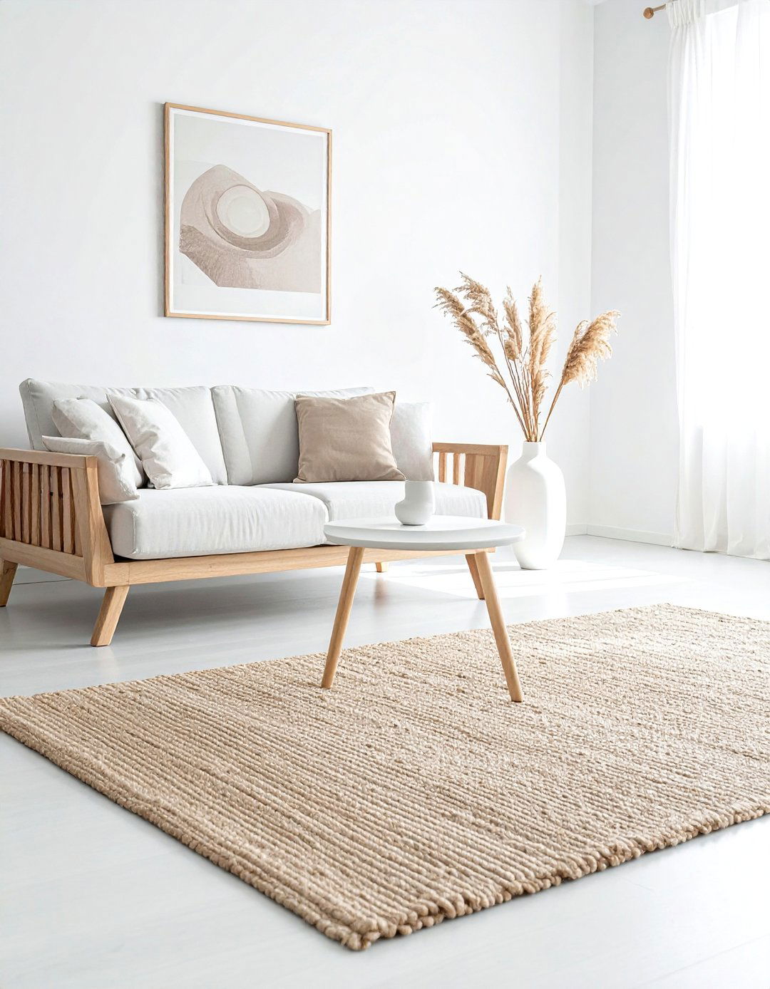 Japandi living room decor - 30 beige and white living room ideas