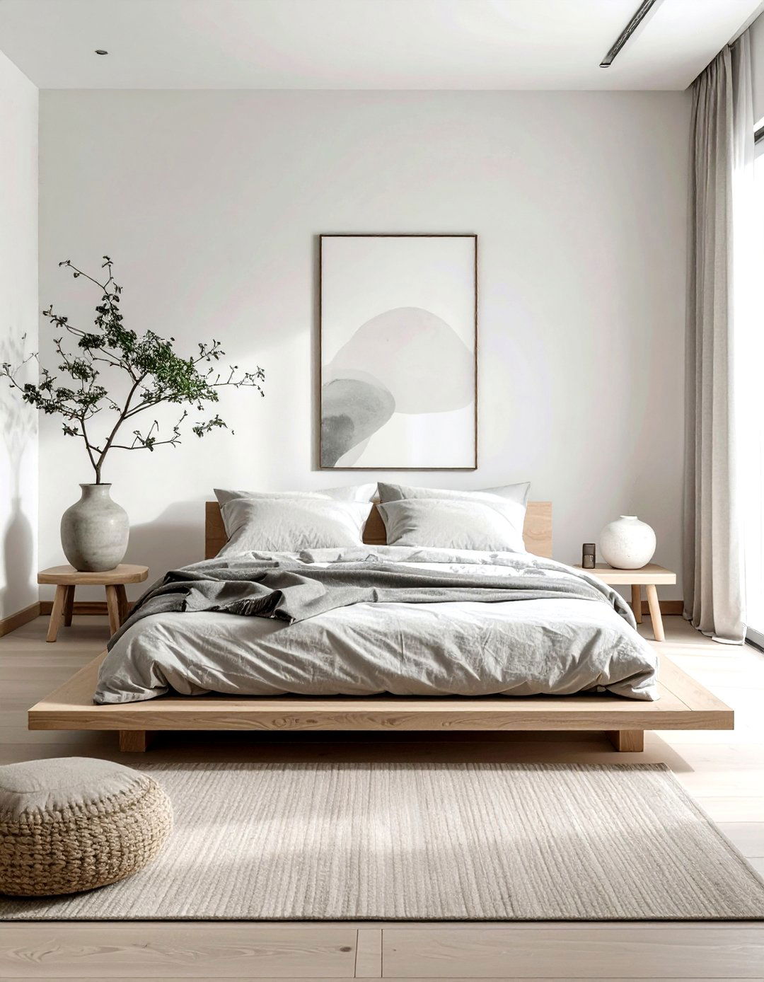 Japandi style bedroom - 30 Real Simple decor ideas