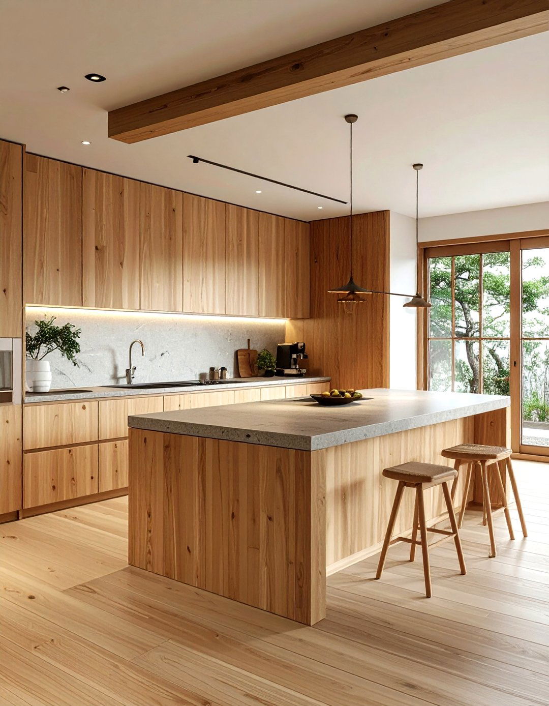 Japandi wood kitchen - 30 natural wood kitchen ideas