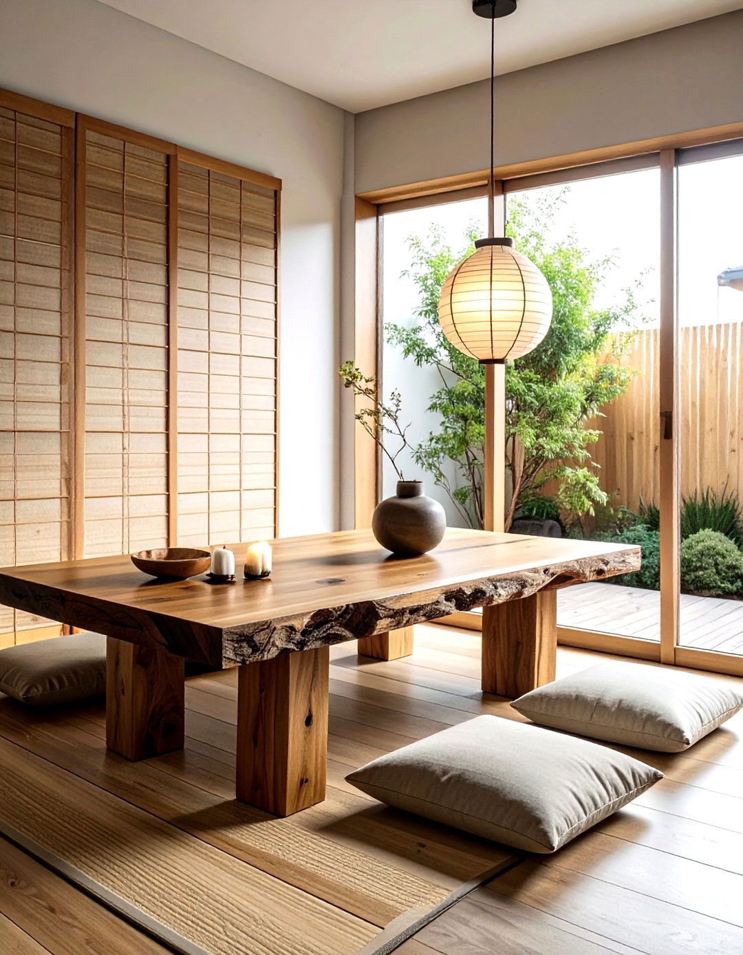 Japanese Style Minimalist Wood Table - 30 wood dining table ideas