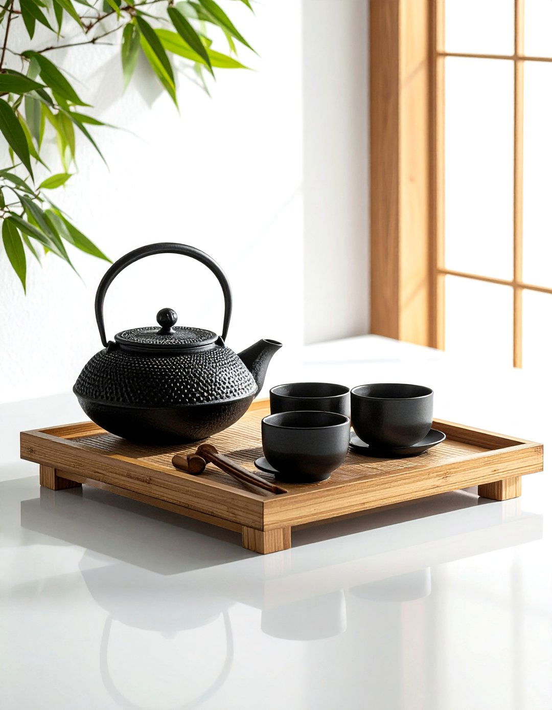 Japanese Tea Set Corner - 30 Japanese minimalist decor ideas