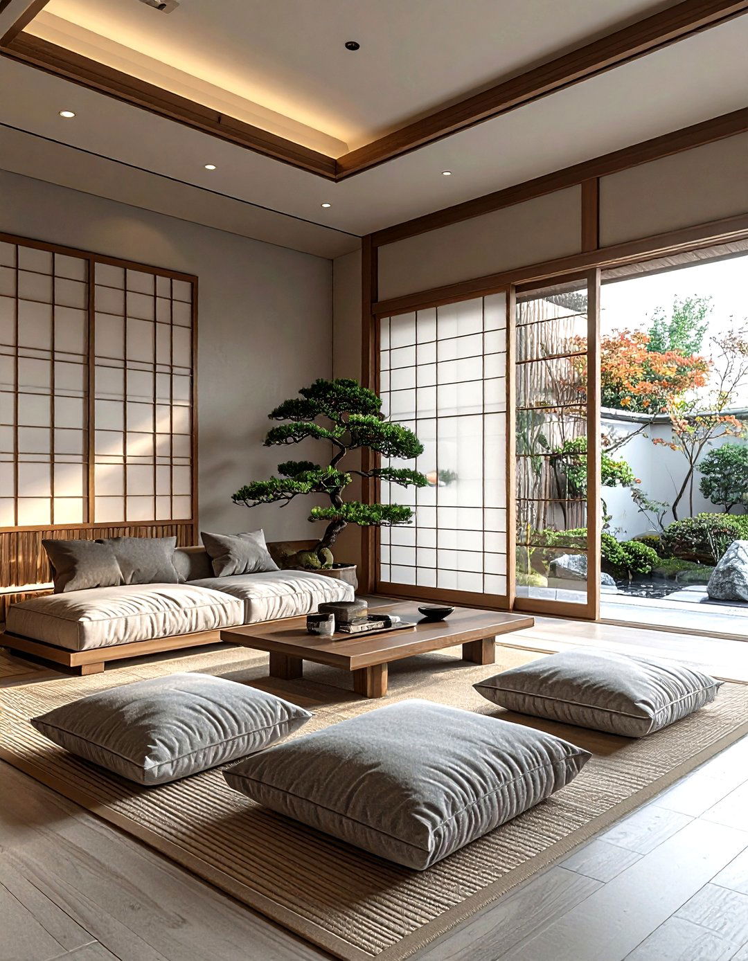 Japanese Zen Room - 30 travel themed living room ideas