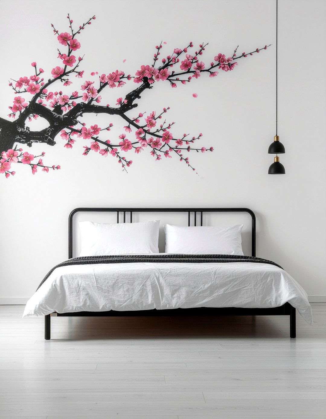 Japanese cherry blossom - 30 floral themed bedroom ideas