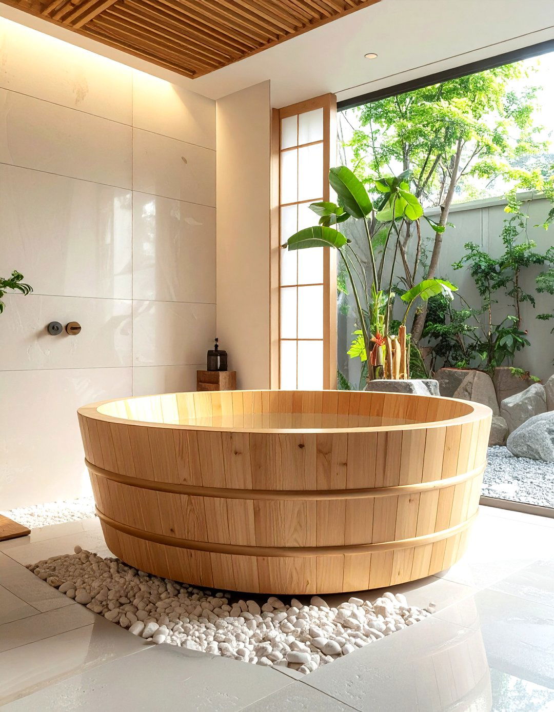 Japanese soaking tub - 30 calming bathroom ideas