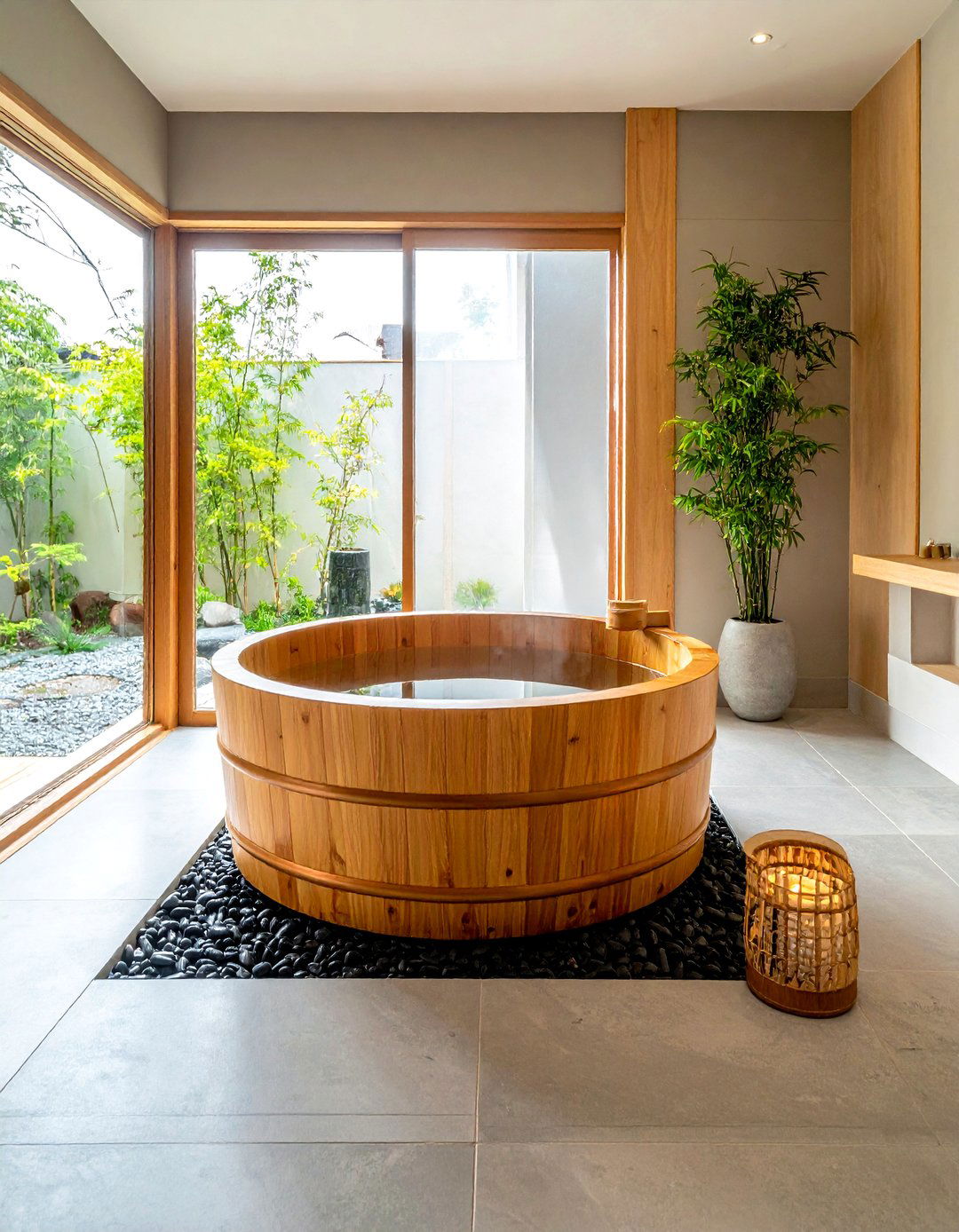 Japanese soaking tub - 30 celebrity bathroom ideas