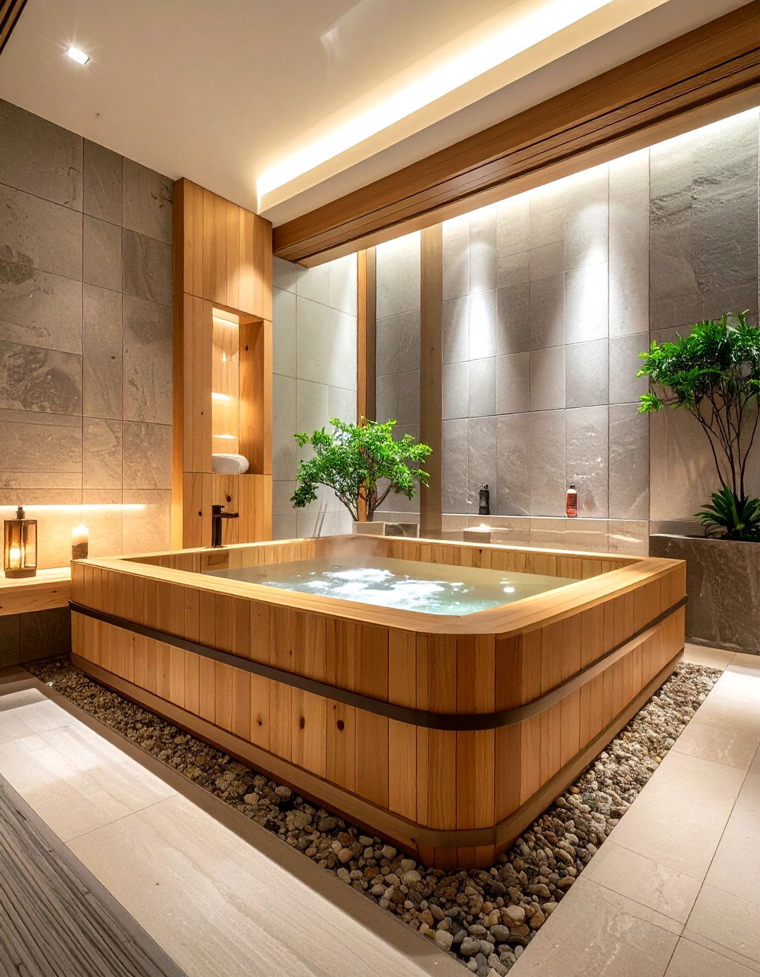 Japanese soaking tub - 30 Japanese home decor ideas