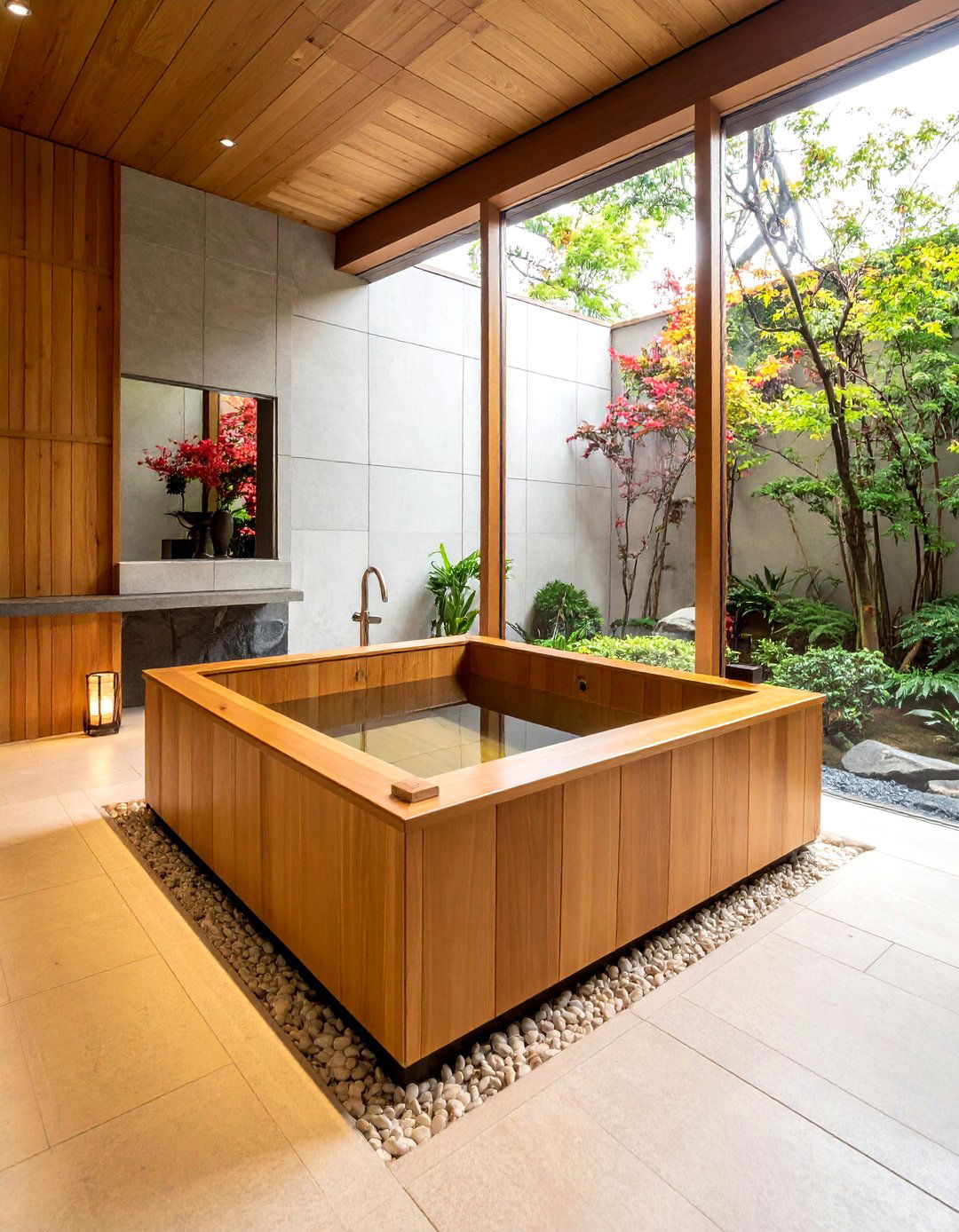 Japanese soaking tub layout - 30 bathroom reconfiguration ideas