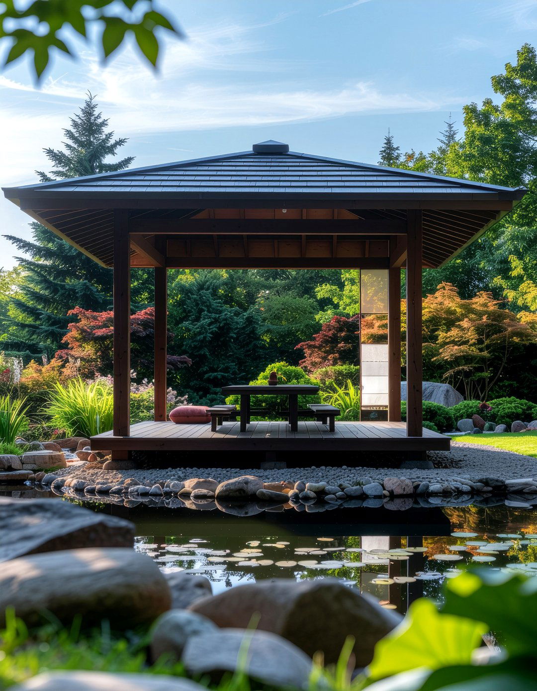 Japanese style gazebo - 30 gazebo dining ideas