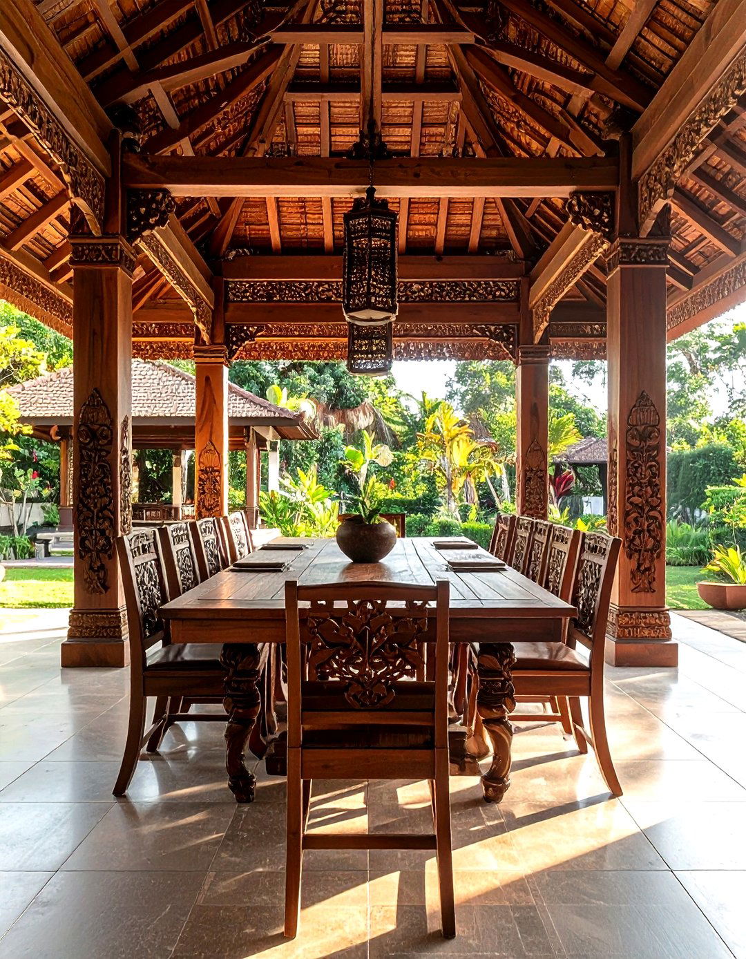 Javanese Joglo Dining - 30 Indonesian dining room ideas