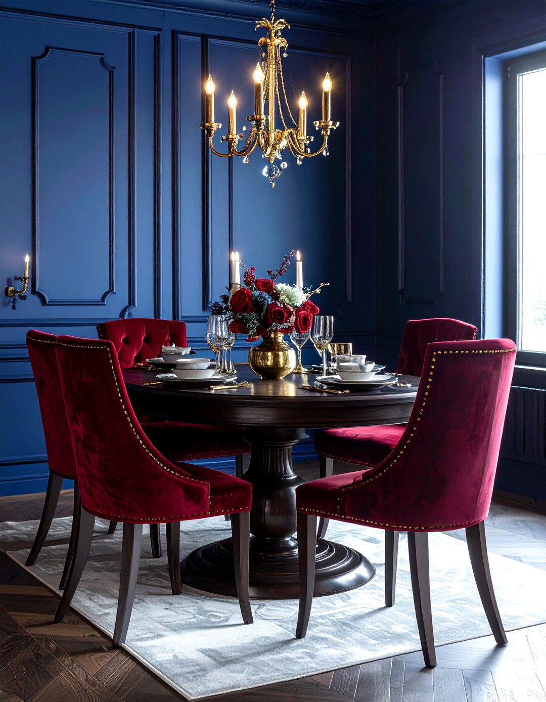 Jewel Tone Dining Room - 30 glam dining room ideas
