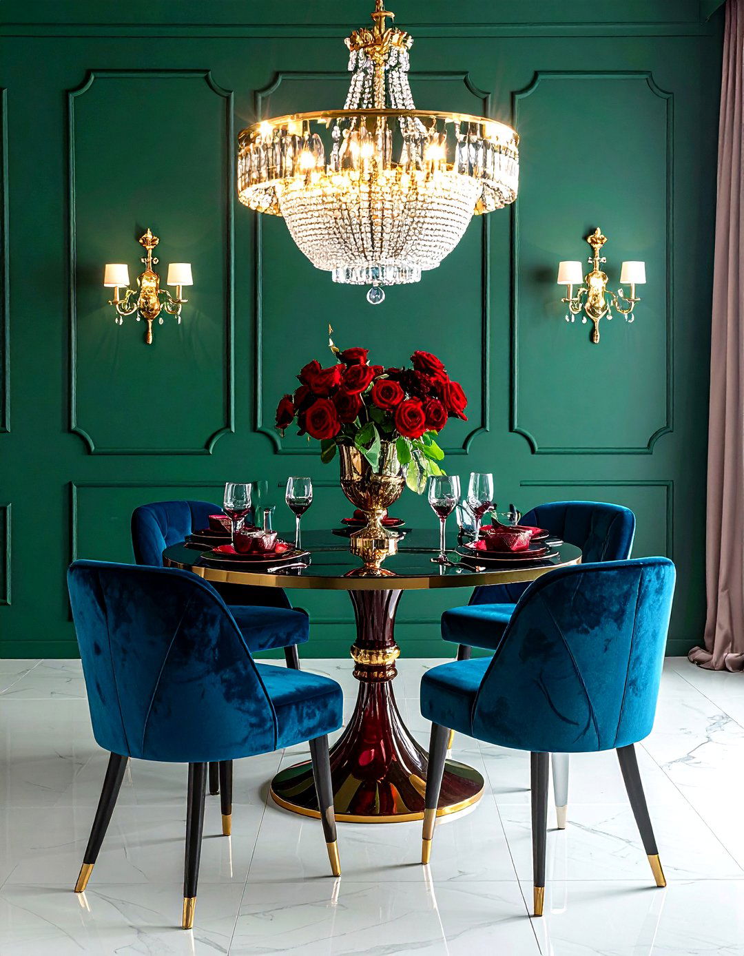 Jewel Tone Dining Room Decor - 30 emerald dining room decor ideas