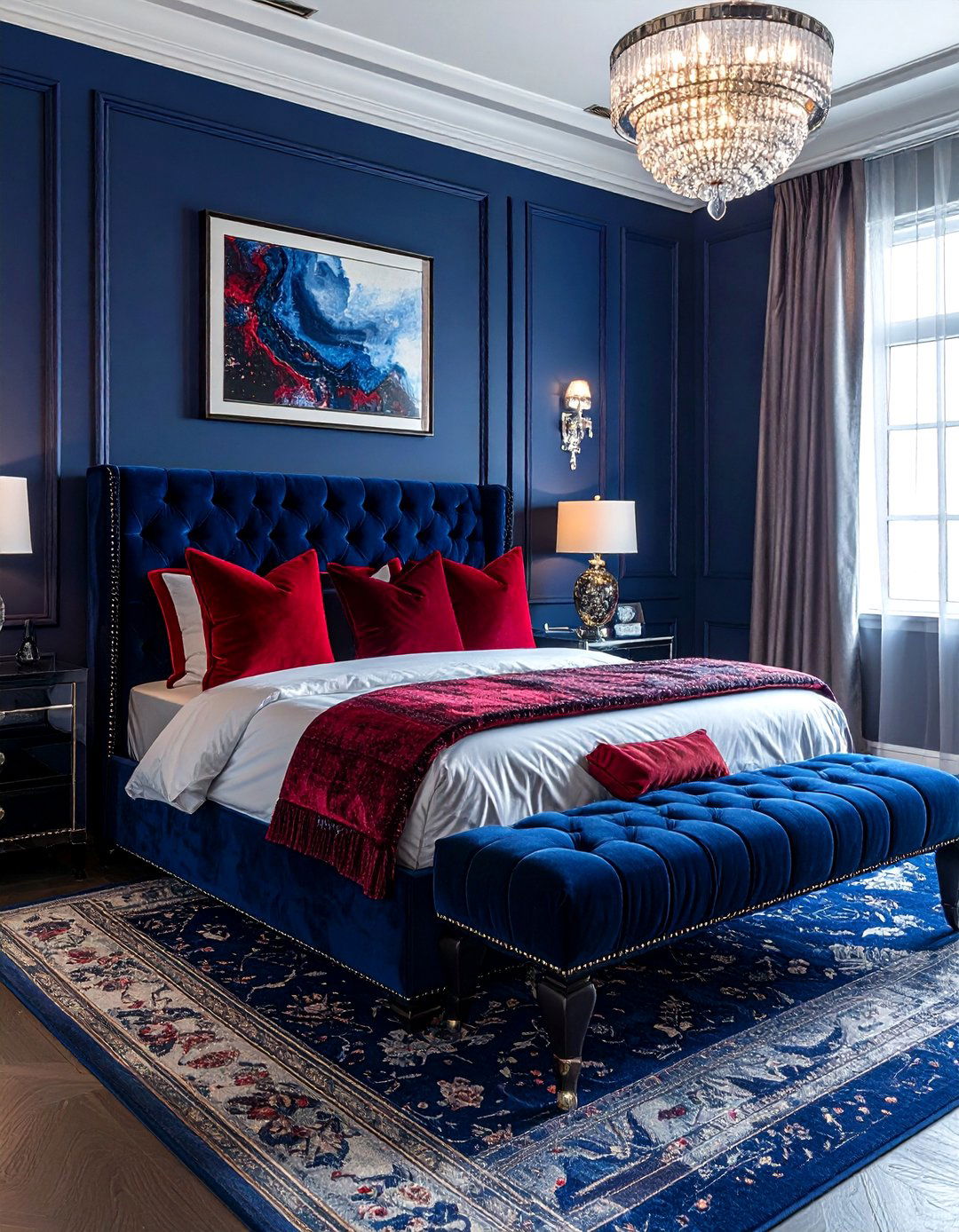Jewel Tone Velvet Bedroom - 30 maximalist bedroom ideas