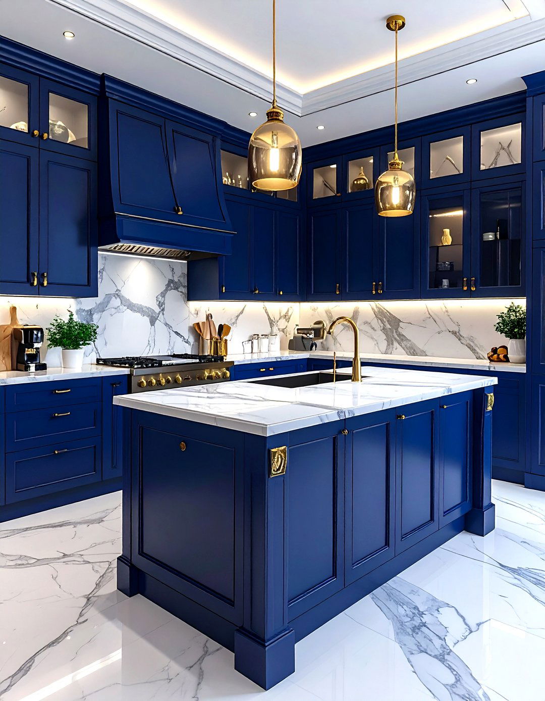Jewel tone kitchen - 30 Hollywood regency kitchen ideas