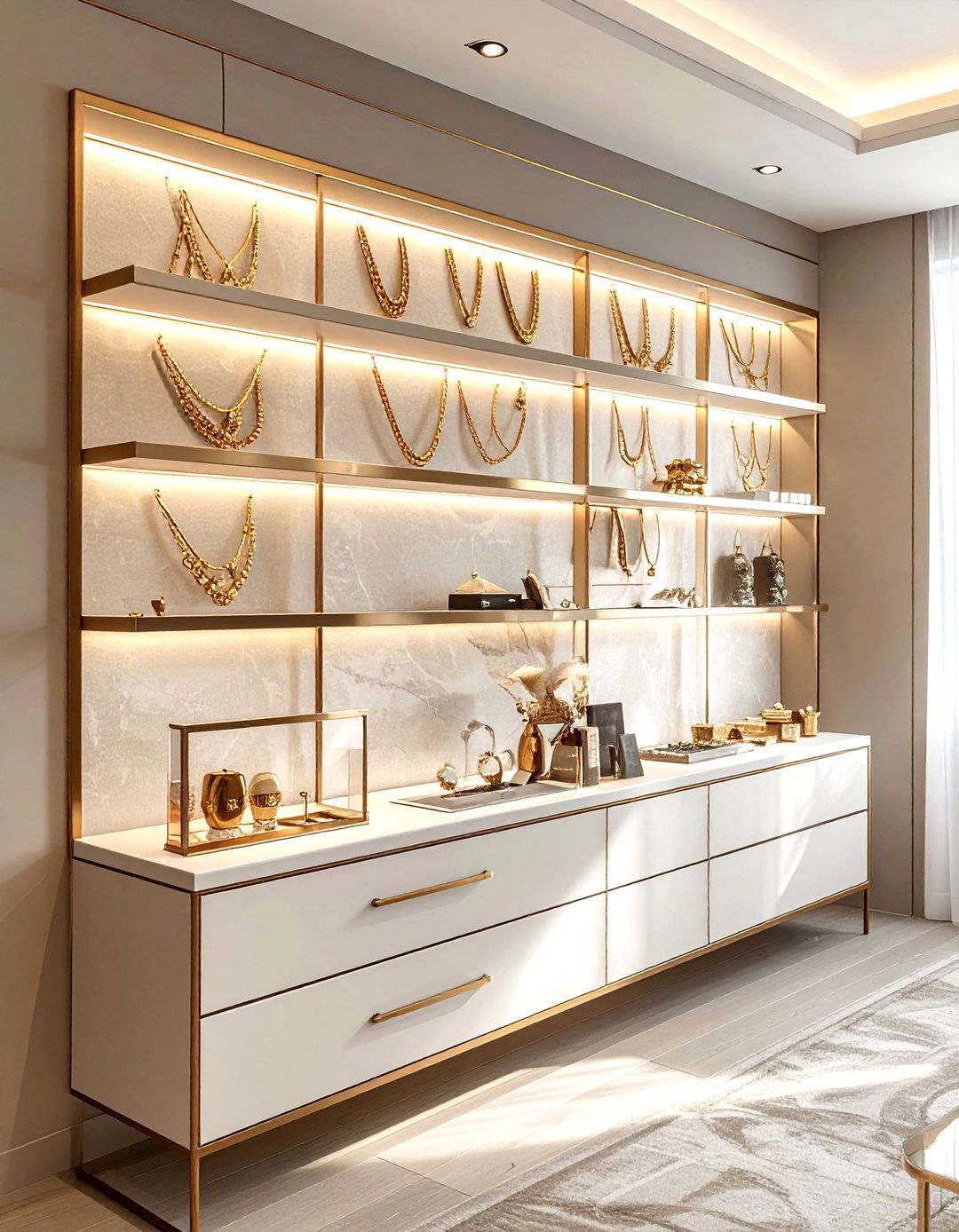 Jewelry wall organizer - 30 command strip decor ideas